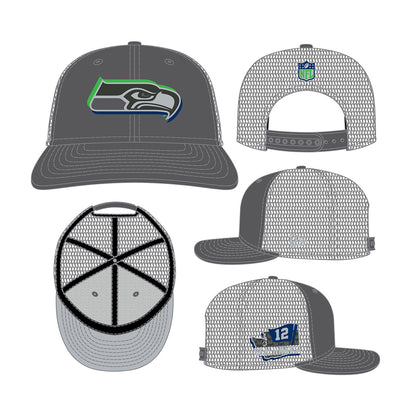 New Era 9FIFTY Snapback Cap Seattle Seahawks NFL24 Draft LP950 grey