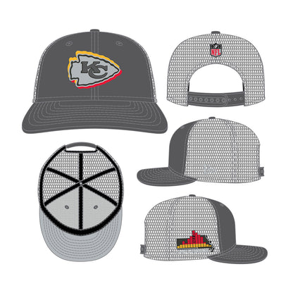New Era 9FIFTY Snapback Cap Kansas City Chiefs NFL24 Draft LP950 grey