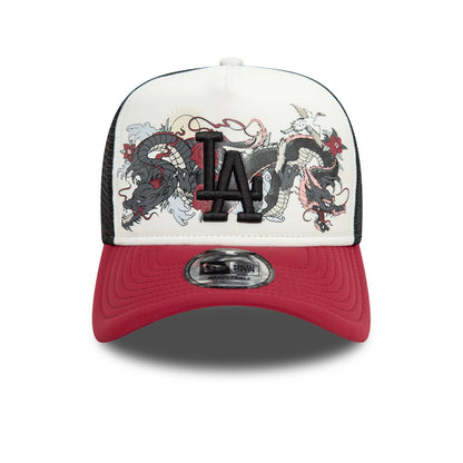 New Era A-Frame Trucker Cap MLB Graphic Los Angeles Dodgers white/red