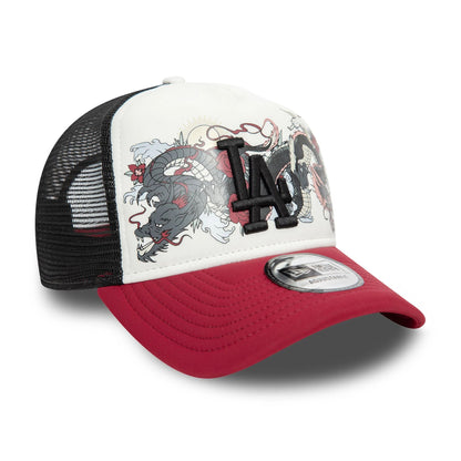 New Era A-Frame Trucker Cap MLB Graphic Los Angeles Dodgers white/red