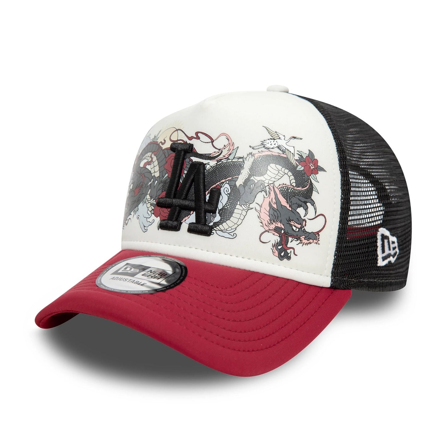 New Era A-Frame Trucker Cap MLB Graphic Los Angeles Dodgers white/red