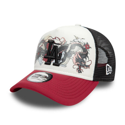 New Era A-Frame Trucker Cap MLB Graphic Los Angeles Dodgers white/red