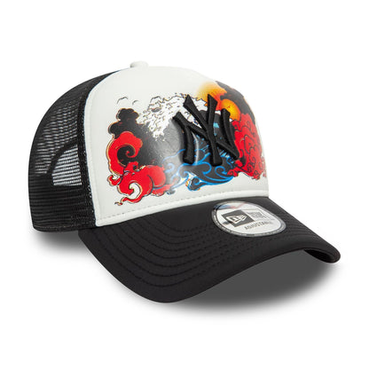New Era A-Frame Trucker Cap MLB Graphic New York Yankees white/black