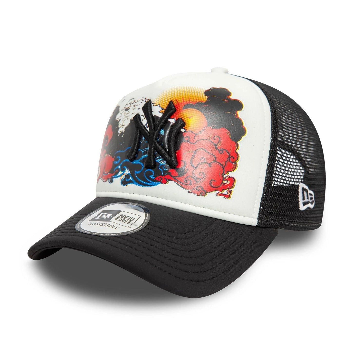 New Era A-Frame Trucker Cap MLB Graphic New York Yankees white/black