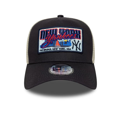 New Era A-Frame Trucker Cap MLB Patch New York Yankees navy