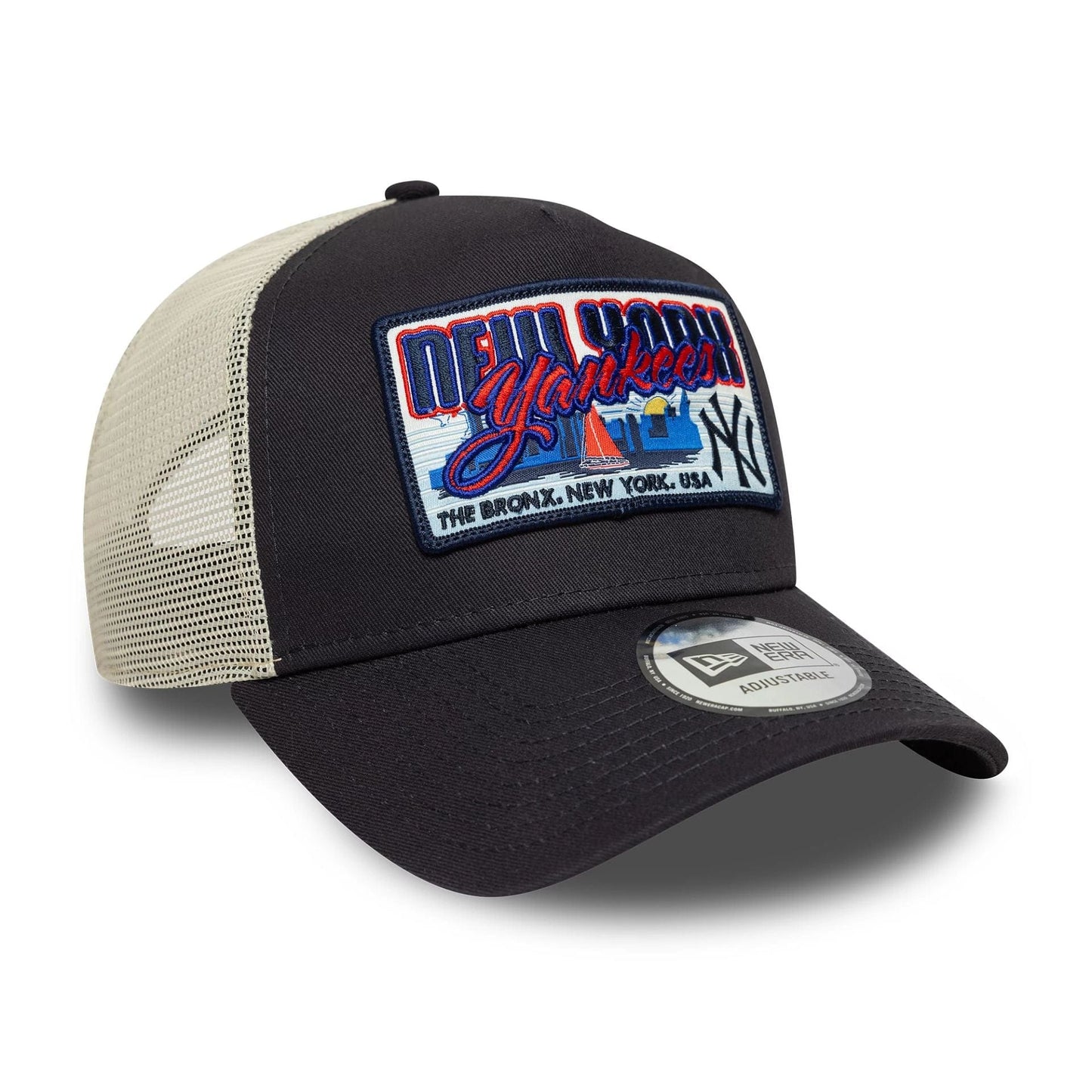 New Era A-Frame Trucker Cap MLB Patch New York Yankees navy