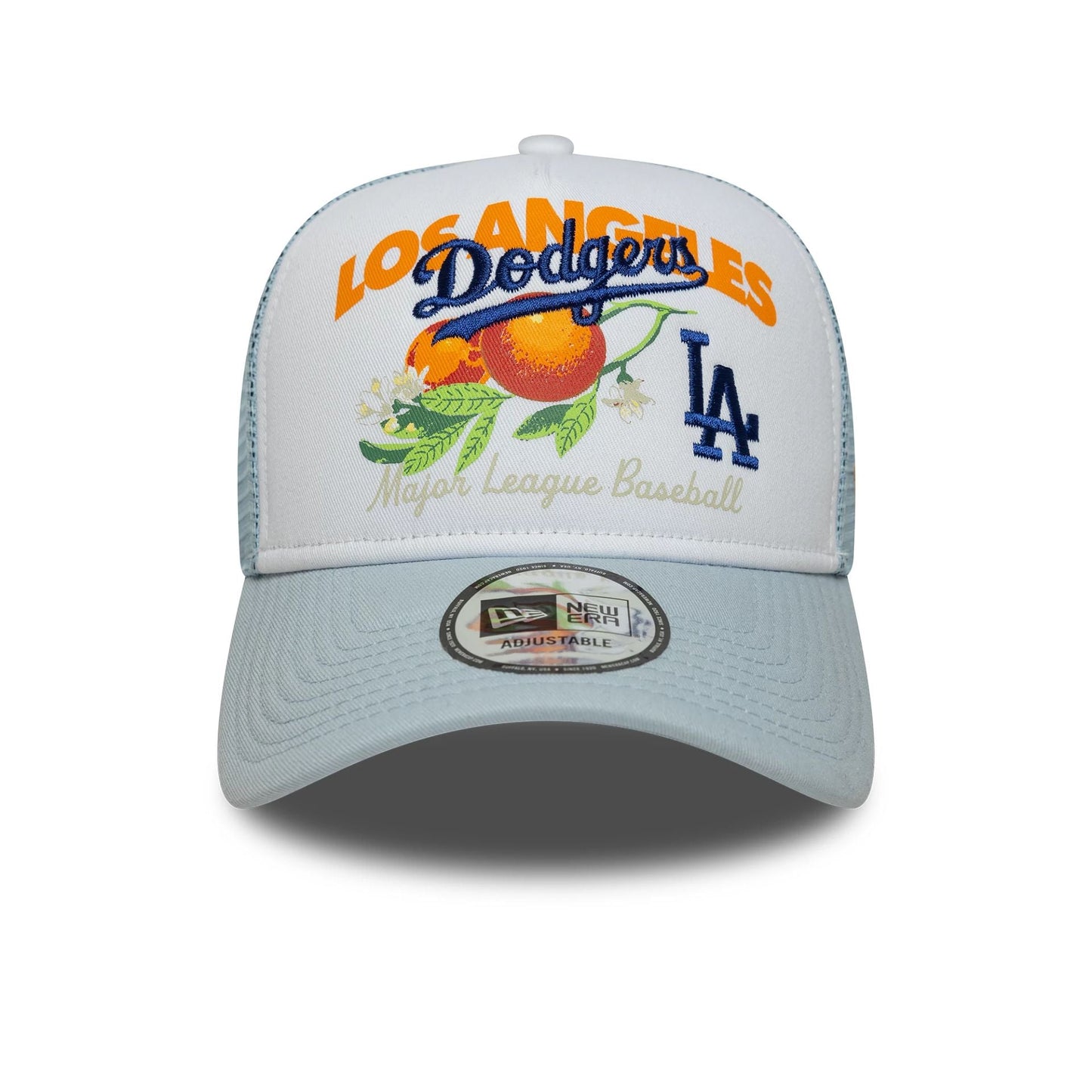 New Era 9FORTY A-Frame Cap Los Angeles Dodgers Fruit Graphic light blue