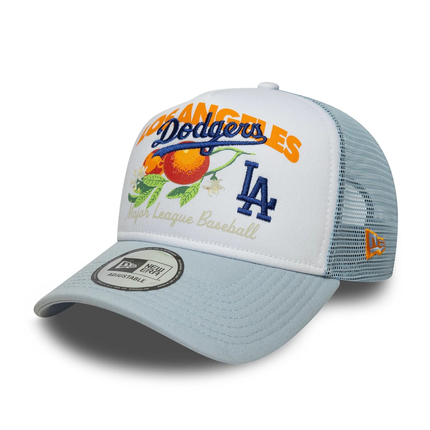 New Era 9FORTY A-Frame Cap Los Angeles Dodgers Fruit Graphic light blue