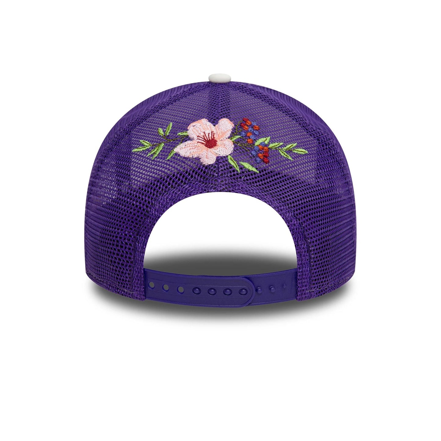 New Era 9FORTY A-Frame Trucker Cap NBA Flower LA Lakers purple