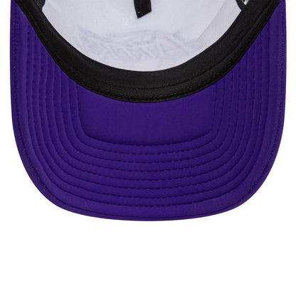 New Era 9FORTY A-Frame Trucker Cap NBA Flower LA Lakers purple