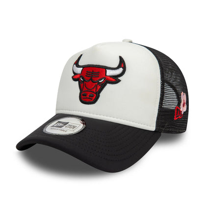 New Era 9FORTY A-Frame Trucker Cap NBA Flower Chicago Bulls black