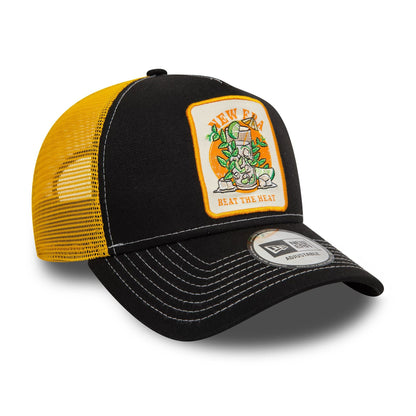 New Era 9FORTY A-Frame Trucker Cap Summer Patch black grey