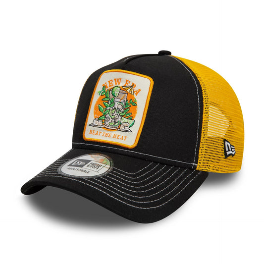 New Era 9FORTY A-Frame Trucker Cap Summer Patch black grey
