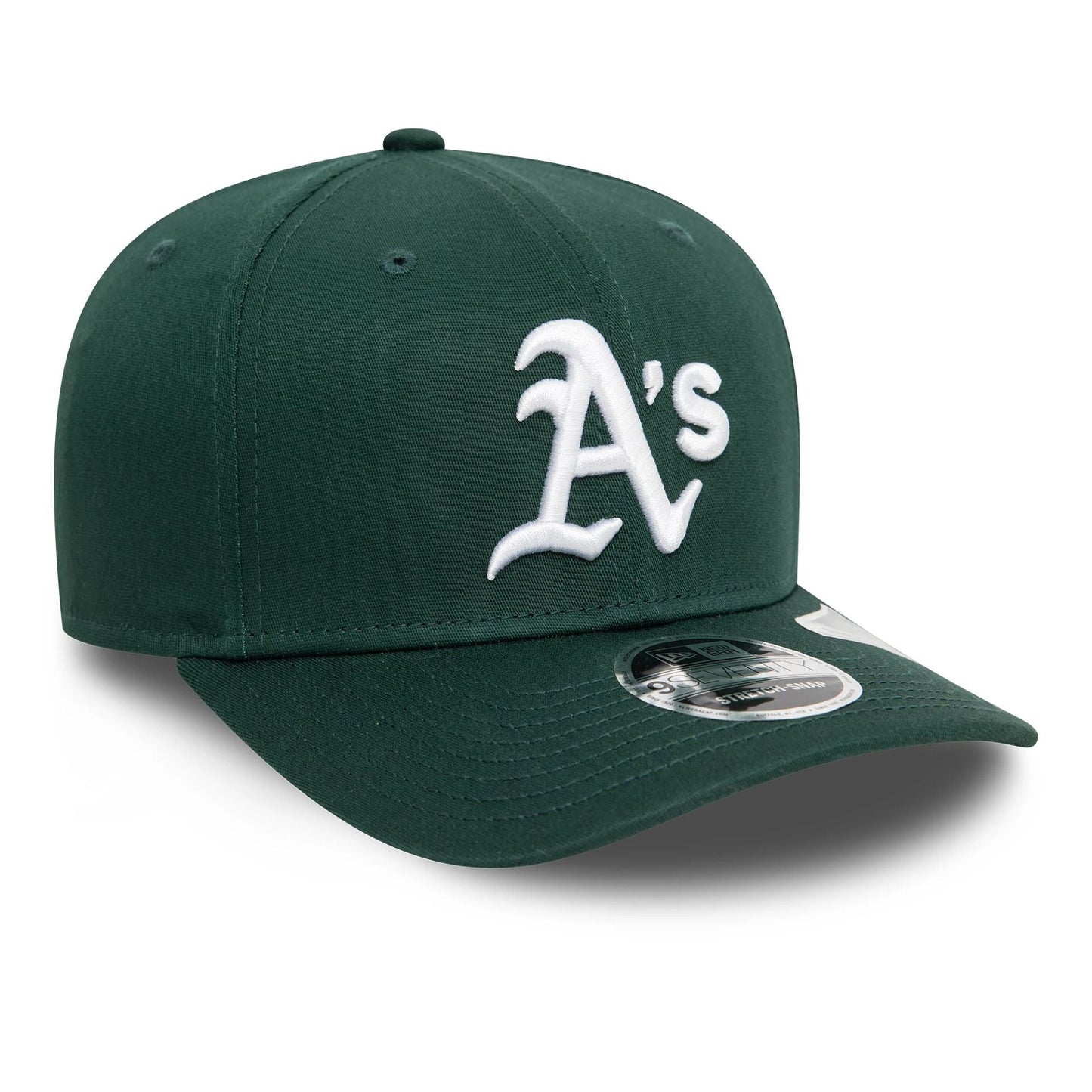 New Era 9SEVENTY Stretch Snap Cap Oakland Athletics Official Team Colour dark green