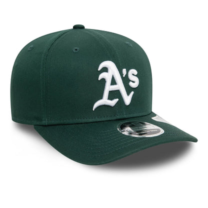 New Era 9SEVENTY Stretch Snap Cap Oakland Athletics Official Team Colour dark green
