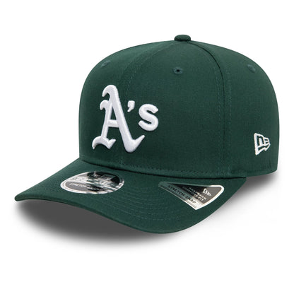 New Era 9SEVENTY Stretch Snap Cap Oakland Athletics Official Team Colour dark green