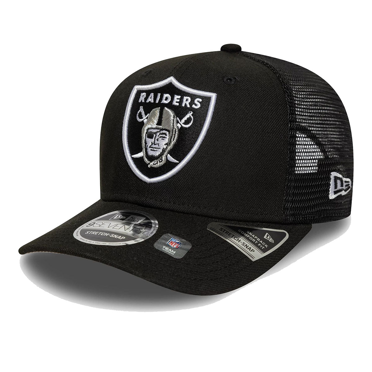 New Era 9SEVENTY Stretch Snap Cap Las Vegas Raiders NFL Official Team Colour black