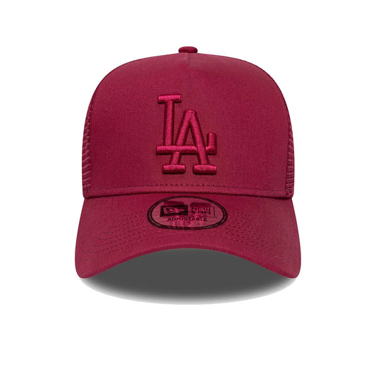 New Era 9FORTY Trucker Cap LA Dodgers MLB League Essential dark red