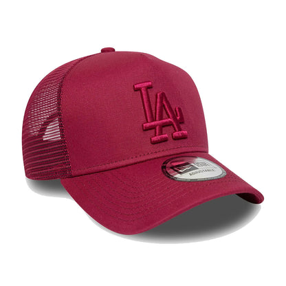 New Era 9FORTY Trucker Cap LA Dodgers MLB League Essential dark red