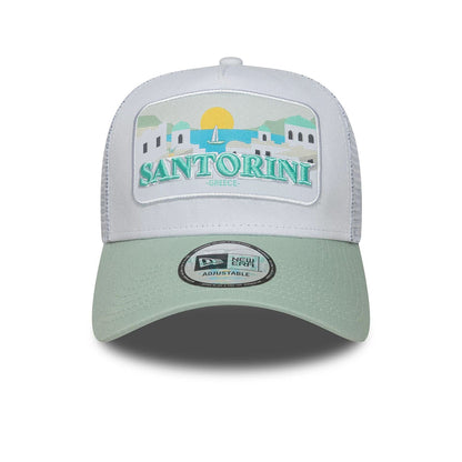 New Era 9FORTY Trucker Cap Summer Santorini green