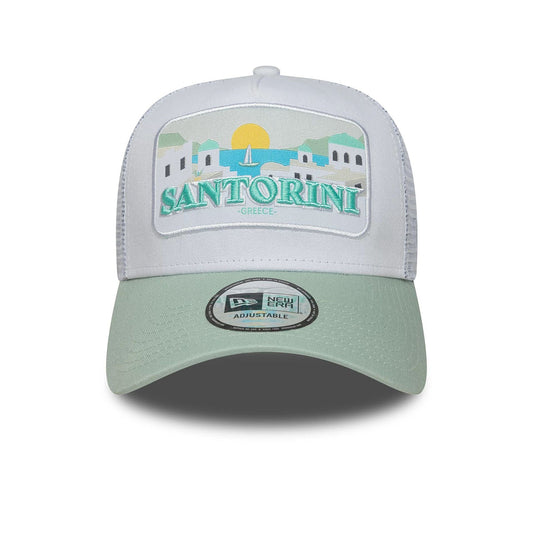 New Era 9FORTY Trucker Cap Summer Santorini green