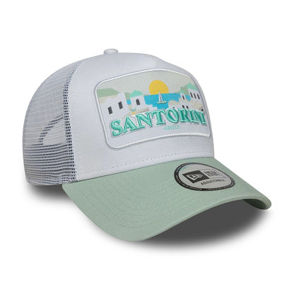 New Era 9FORTY Trucker Cap Summer Santorini green