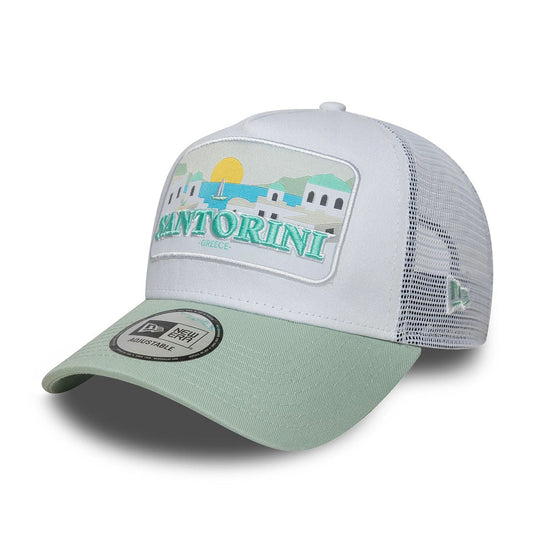 New Era 9FORTY Trucker Cap Summer Santorini green