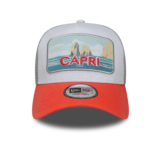 New Era A-Frame Trucker Cap Summer Capri orange