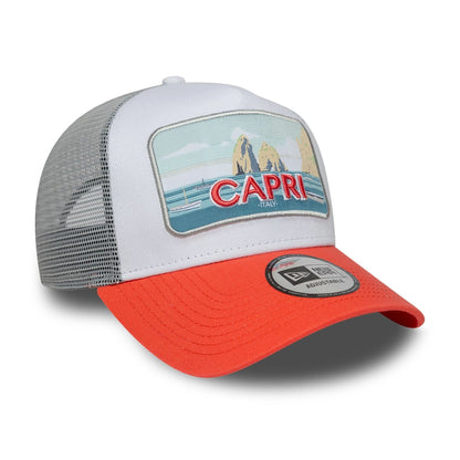 New Era A-Frame Trucker Cap Summer Capri orange