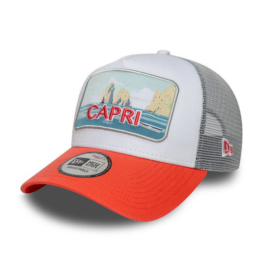 New Era A-Frame Trucker Cap Summer Capri orange