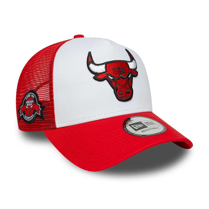 New Era 9FORTY Trucker Cap Chicago Bulls NBA Side Patch red