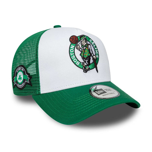 New Era 9FORTY Trucker Cap Boston Celtics NBA Side Patch green