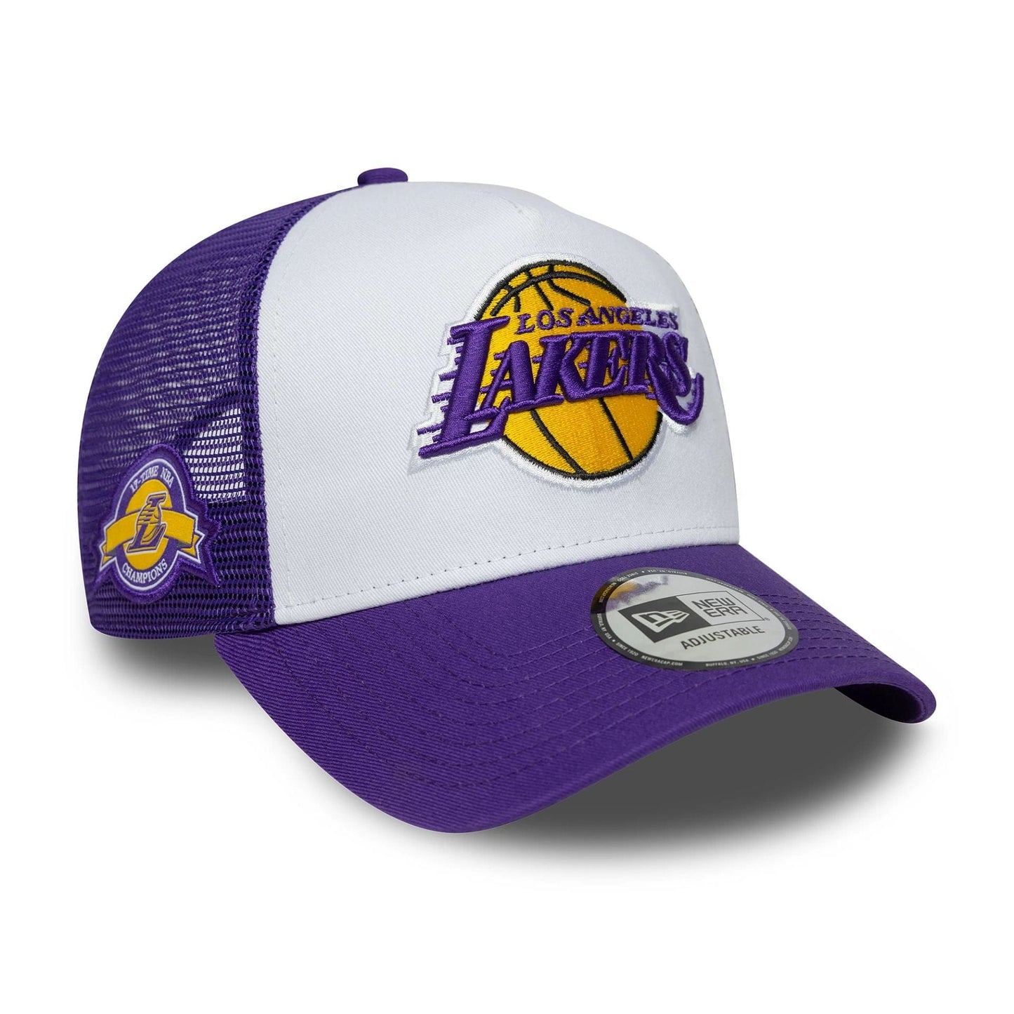 New Era 9FORTY A-Frame Trucker Cap LA Lakers NBA Side Patch lila