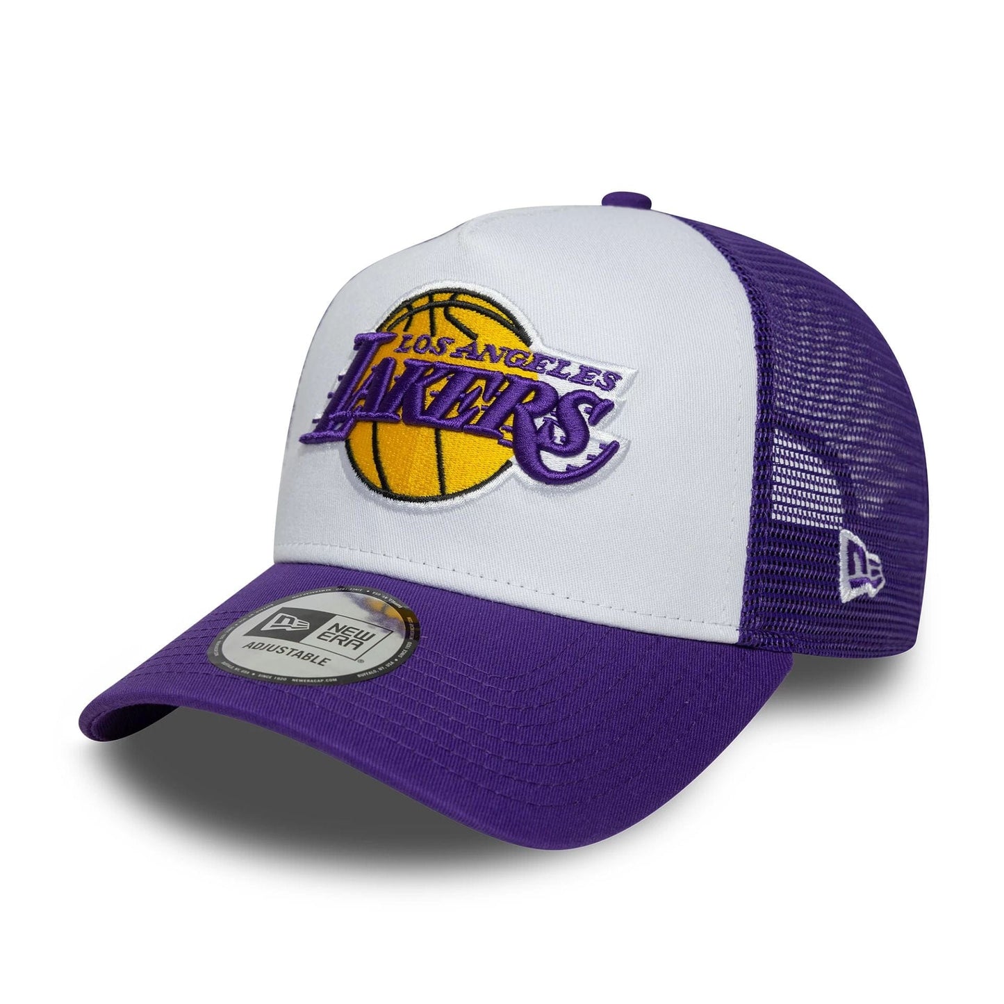 New Era 9FORTY A-Frame Trucker Cap LA Lakers NBA Side Patch lila