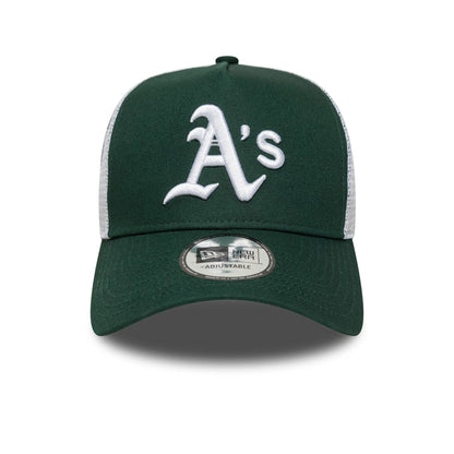 New Era 9FORTY A-Frame Trucker Cap Oakland Athletics MLB Patch green