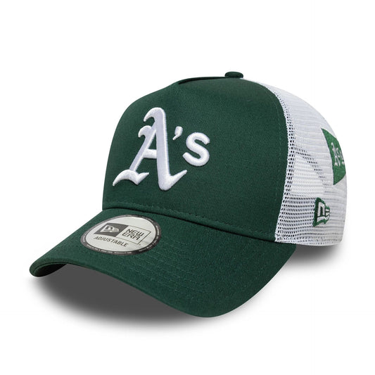 New Era 9FORTY A-Frame Trucker Cap Oakland Athletics MLB Patch green