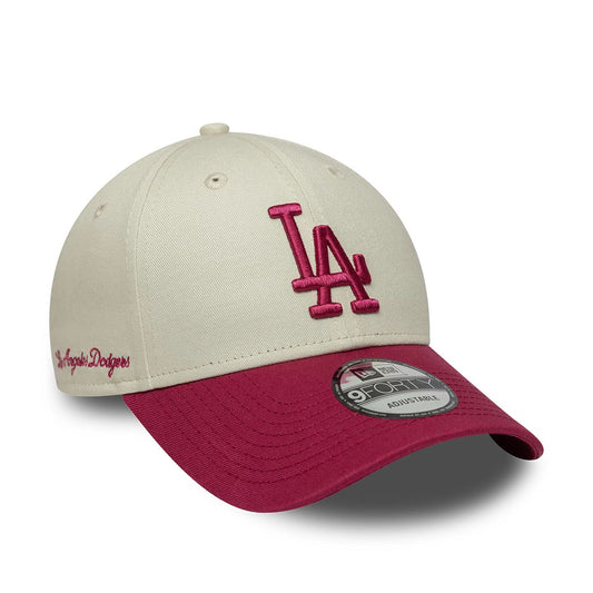 New Era 9FORTY Cap LA Dodgers MLB Sidescript beige