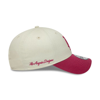 New Era 9FORTY Cap LA Dodgers MLB Sidescript beige