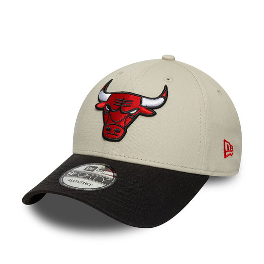 New Era 9FORTY Cap Chicago Bulls NBA Contrast Patch beige