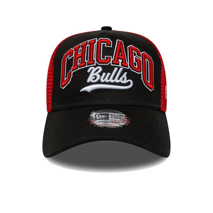 New Era 9FORTY Trucker Cap Chicago Bulls NBA Script black