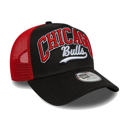 New Era 9FORTY Trucker Cap Chicago Bulls NBA Script black
