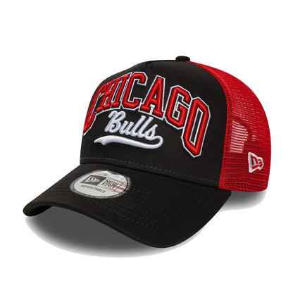 New Era 9FORTY Trucker Cap Chicago Bulls NBA Script black