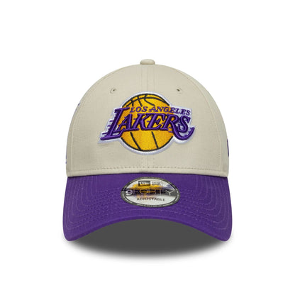 New Era 9FORTY Cap Los Angeles Lakers NBA Contrast Patch beige