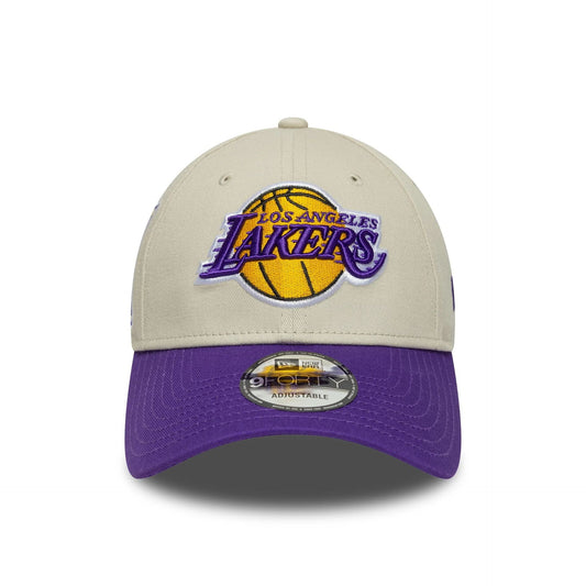 New Era 9FORTY Cap Los Angeles Lakers NBA Contrast Patch beige