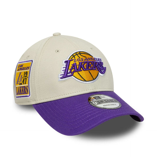 New Era 9FORTY Cap Los Angeles Lakers NBA Contrast Patch beige