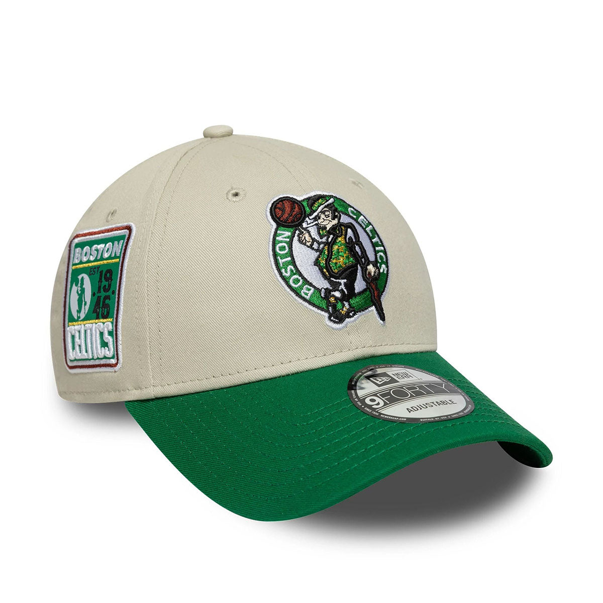 New Era 9FORTY Cap Boston Celtics NBA Contrast Patch beige