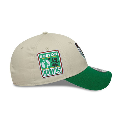 New Era 9FORTY Cap Boston Celtics NBA Contrast Patch beige