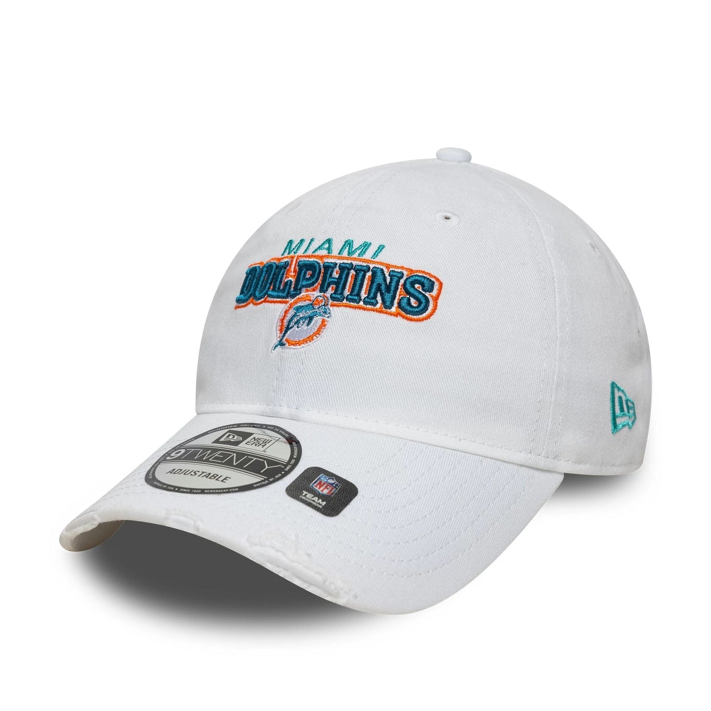 New Era 9TWENTY Cap Miami Dolphins NFL Washed Distressed white