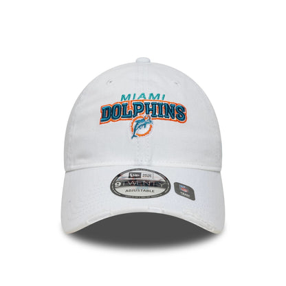 New Era 9TWENTY Cap Miami Dolphins NFL Washed Distressed white