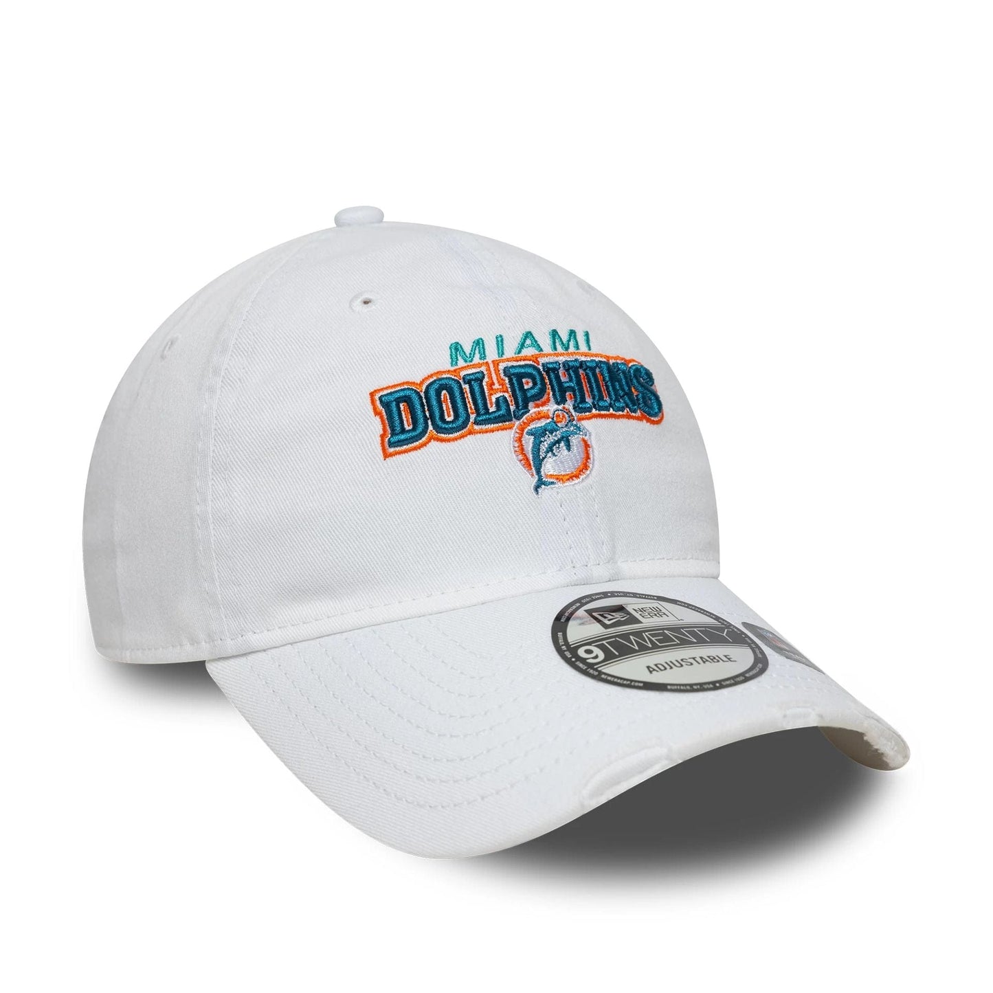 New Era 9TWENTY Cap Miami Dolphins NFL Washed Distressed white